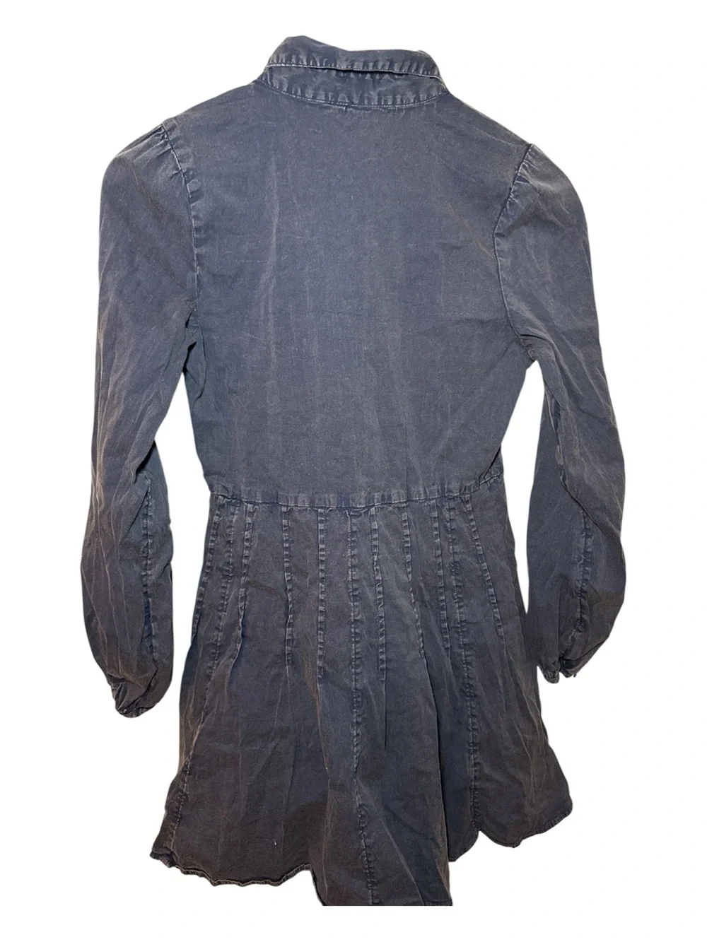 Free People Solid Marvelous Mia Mini Dress Size Small Dark Blue Indigo Wash